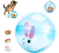 2026 Nouvelle Balle De Chat Interactive Auto-Roulante, Rotation à 360 °, Balle De Chat Mobile Amusante pour Animaux De Compagnie pour Chats, Chiens Chassant (Bleu-Lapin)