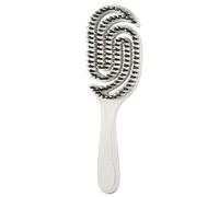 2026 Nouvelle brosse démêlante pour cheveux bouclés, outil de coiffure lissant en spirale à poils creux, brosse à cheveux en spirale à ventilation incurvée unique pour femmes (Beige)