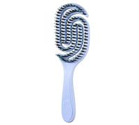 2026 Nouvelle brosse démêlante pour cheveux bouclés, outil de coiffure lissant en spirale à poils creux, brosse à cheveux en spirale à ventilation incurvée unique pour femmes (Blue)
