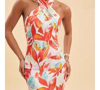 2026 Nouvelle robe maxi à col ras-du-cou imprimée, tenues de vacances, style boho chic, tenue de concert country, tenues de festival de vacances, tenues de plage pour femmes, tenues d'été pour femmes,