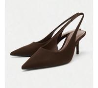 2026 Nouvelles Arrivées Printemps/Été Chaussures Femme, Mules à Bout Pointu à Talons en Brun Grisâtre, Cadeau Fête des Mères CN35,CN36,CN37,CN38,CN39,CN40,CN41,CN42Unicolore