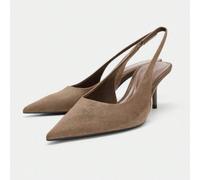 2026 Nouvelles Mules à Talons Pointus Gris-Brun pour Femmes, Printemps/Été, Cadeau pour la Fête des Mères CN35,CN36,CN37,CN38,CN39,CN40,CN41,CN42Unicolore