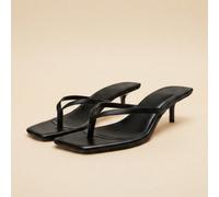 2026 Nouvelles sandales à bout ouvert style français avec talon fin et haut, talons hauts minimalistes polyvalents et chic, talons chatons, tongs CN35,CN36,CN37,CN38,CN39,CN40,CN41,CN42Unicolore