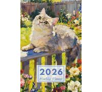 2026 Oil Painting Cat Garden Whimsy Monthly Planner: Plan Your Year with Artistic Feline Charm in Floral Paradise