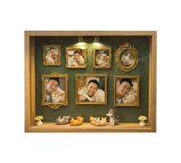 2026 - Ombre de musée miniature pour les amoureux des chats - Art de bureau à collectionner (beige, 21,7 x 26,7 cm)