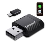 2026 Ottocast Mini Nova, Adaptateur CarPlay et Android Auto sans Fil, USB Plug & Play, Connexion Automatique, Design Compact en Aluminium, Connexion Stable Double Bande,Noir