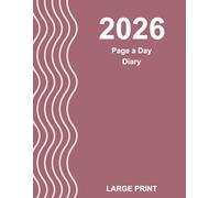 2026 Page a Day Diary: Muted Plum 8.5" x 11" | 1 day per page from Monday to Sunday | Large bold print | Space for appointments and things to do | ... seniors, students, visually impaired