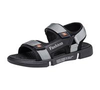 2026 Paire de sandales, d'été, nouvelle tendance, sport, loisirs, chaussures de plage antidérapantes pour l'extérieur, gris, 38 EU Large