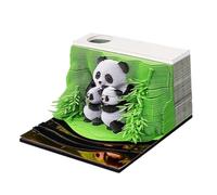 2026 Panda Paper Sculpture Calendrier 3d Notes Stéréo Notans Larmoyables Mignons Three Pandas Earmable Art Calendrier Art Sculpture Parent-Child Child Panda Paper SculptureChristmas Gift