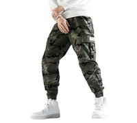 2026 Pantalon de jogging décontracté pour homme avec poches cargo sur les côtés pour la vie quotidienne et les activités de plein air - Pantalon respirant coupe normale, vert, XL