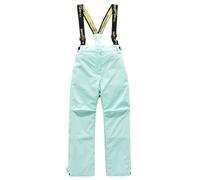 2026 Pantalon de ski toutes saisons Combinaison de neige isolée coupe-vent Veste et pantalon de ski thermique Équipement d'hiver d'extérieur pour enfants, vert, 12-13 ans