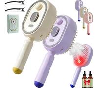 2026 Peigne Massage à Coussin D'Air Et Spray éLectrique,Electric Spray Air Cushion Massage Comb,Electric Steam Brush For Hair,Rechargeable Detangling Steam Brush For Short Hair, Reduce Frizz (2PCS D)