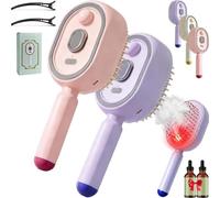 2026 Peigne Massage à Coussin D'Air Et Spray éLectrique,Electric Spray Air Cushion Massage Comb,Electric Steam Brush For Hair,Rechargeable Detangling Steam Brush For Short Hair, Reduce Frizz (2PCS A)