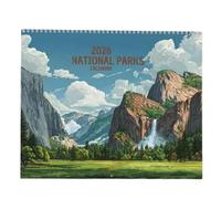 2026 Planificateur Du Calendrier Du Parc National，2026 Calendrier Des Parcs Nationaux，Collection Des Amoureux De La Nature，Décoration Murale D'art Paysagiste Naturel Pour La Maison, Bureau，Cadeau
