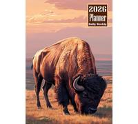 2026 Planner: American Bison Buffalo Themed Cover Daily Weekly Diary 12 Month Calendar Vision board Schedule Organizer Goals Dairy Notes
