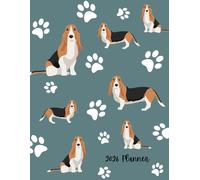2026 Planner: Basset Hound Dog - Dated Weekly and Monthly Page Views With Space For Notes