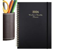 2026 Planner Book - A5 Ring Binder Weekly Planners Notebook for Home, Classroom, Work, Meetings, and Travel with Portable Diary Function, Organizational Tool for Business, Students