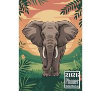 2026 Planner: Elephant Themed Cover Design Daily Weekly Diary 12 Month Calendar Vision board Schedule Organizer Goals Dairy Notes