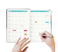 2026 Planner Notebook - 5.5x8.3 pouces A5 Couverture en cuir pour la planification organisée, disposition hebdomadaire mensuelle avec signet de ruban, quotidien pour le suivi des objectifs, la gestion