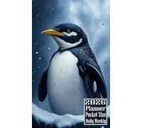 2026 Planner Pocket Size: Penguin themed Cover Daily Weekly Diary 12 Month Calendar Vision Mission Board Contact Address Organizer Goals Notes