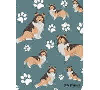2026 Planner: Sheltie Dog Paw Print Cover - Dated Weekly and Monthly Page Views With Space For Notes