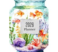 2026 Planner - Vibrant Watercolor Goldfish Aquarium Edition | Colorful Monthly & Weekly Agenda for Women, Teens & Nature Lovers | Artistic Pastel Organizer (January-December 2026)