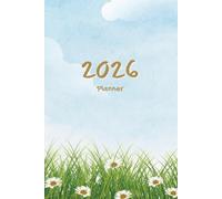 2026 Planner, Weekly and Monthly Planner with Notes, Jan 2026 - Dec 2026, Agenda Planner Book, Size, e.g., 6" x 9", Perfect for School, Office, Home - Serene Sky & Daisy Theme