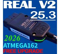 2026 plus récent VAGCOM V25.3 Scanners OBD Interface hexagonale V2 pour VW AUDI Skoda Seat VAG multilingue Auto com VCDS outils de Diagnostic English