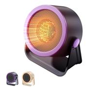 2026 Portable Heater - Outdoor & Desktop Mini Radiator, Portable Heater for Camping, 90° Adjustable Angle, Quiet Operation, Winter Quiet Mini Desk Heaters， for Bedroom (Purple)