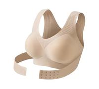 2026 Posture Bras for Women Front Closure Cross Back Wireless Posture Corrector Bra Support Push Up