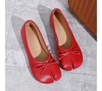 2026 Printemps/Automne Nouvelles Chaussures Plates à Bout Fendu en Forme de Sabot de Cochon, Chaussures de Ballet à Basse Encolure pour Femmes en Été, Chaussures de Grand-Mère à Enfiler à la Mode, Cha