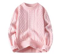 2026 Pull Europe et Amérique Multicolore Pâte Pull Couple 2024 Tricot Slouchy Retro Loose Coat, rose, L