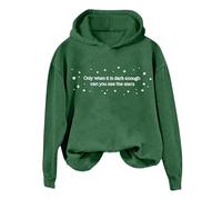 2026 Quand il fait assez sombre, vous pouvez voir le sweat à capuche ? Unisexe Drôle « Pouvez-vous voir le pull à capuche ? », vert, XL