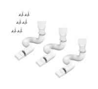 2026 Rallonge de tuyau de descente réglable comme tuyau ondulé - Bec d'eau flexible pour gouttières extérieures (blanc, 152 cm)