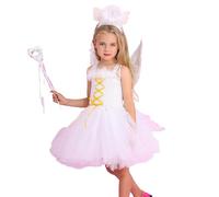 2026-Robe d’ange blanche élégante pour fille parfaite spectacles danse événements festifs enfants Robe soirée délicate design princesse idéale tenue cérémonie fête Confortable coupe (White, 2-3 Years)