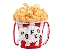 2026 Sac à bandoulière unisexe élégant et décontracté avec motif de lettres de pop-corn mignon pour un usage quotidien, rouge, Einheitsgröße, Sac à dos tyrolien