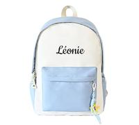 2026 Sac à dos pour tout-petits à faire soi-même avec nom, sac à dos personnalisé pour enfants pour garçons et filles, petit sac mignon personnalisé, cartable pour enfants pour (Light Blue, One Size)
