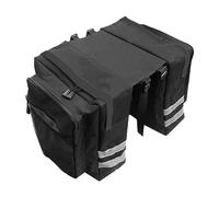 2026 Sacoches robustes pour VTT avec poignée à crochet réglable, garniture réfléchissante sur le double porte-bagages (taille A, taille unique)