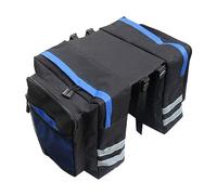 2026 Sacoches robustes pour VTT avec poignée à crochet réglable, garniture réfléchissante sur le double porte-bagages (B, taille unique)