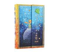 2026 Saint-Exupéry, The Little Prince (Embellished Manuscripts Collection) Mini 12-month Day-at-a-Time Hardcover Flexi Dayplanner 2026 (Wrap Closure)