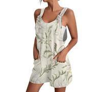 2026 Salopette Courte Pour Femme À Sans Manches Combinaison Shorts À Bretelle Avec Poches Romper Décontractées Lache Combishorts Avec Motif Flora Chic Salopettes Wide Shorts