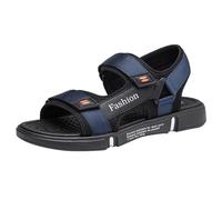 2026 Sandales tendance pour homme pour l'été, le sport, les loisirs avec semelle antidérapante comme chaussures de plage confortables en plein air design style couple, bleu, 37 EU Large