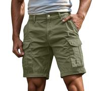 2026 - Short d'été décontracté pour homme, léger, respirant, confortable, pour l'extérieur, coupe décontractée, taille élastique, tissu doux pour un usage quotidien Short en nylon pour homme, Vert