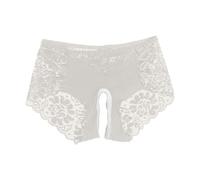 2026 Slip pour femme brodé sensationnel avec détails en dentelle séduisants dos ouvert pour un confort irrésistible, Blanc., 3XL