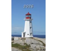 2026: Small Monthly Calendar Planner - Peggy’s Cove Lighthouse Nova Scotia