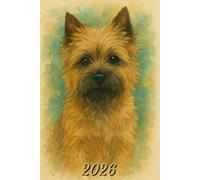 2026: Small Monthly Calendar Planner - Watercolor Cairn Terrier Dog