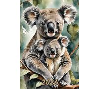 2026: Small Monthly Calendar Planner - Watercolor Koala