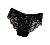 2026 Sous-vêtements en dentelle pour femmes avec taille basse séduisante soulevant les fesses sans pur désir style entrejambe grand pantalon triangle respirant, Noir , L