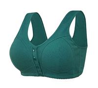 2026 Soutien-gorge pour femme avec bordure de sport extra élastique sur le devant et fermeture en dentelle réglable respirante, Vert, 74