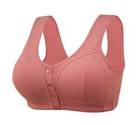 2026 Soutien-gorge pour femme extra élastique réglable bordure avant fermeture sport dentelle respirant, café, 64